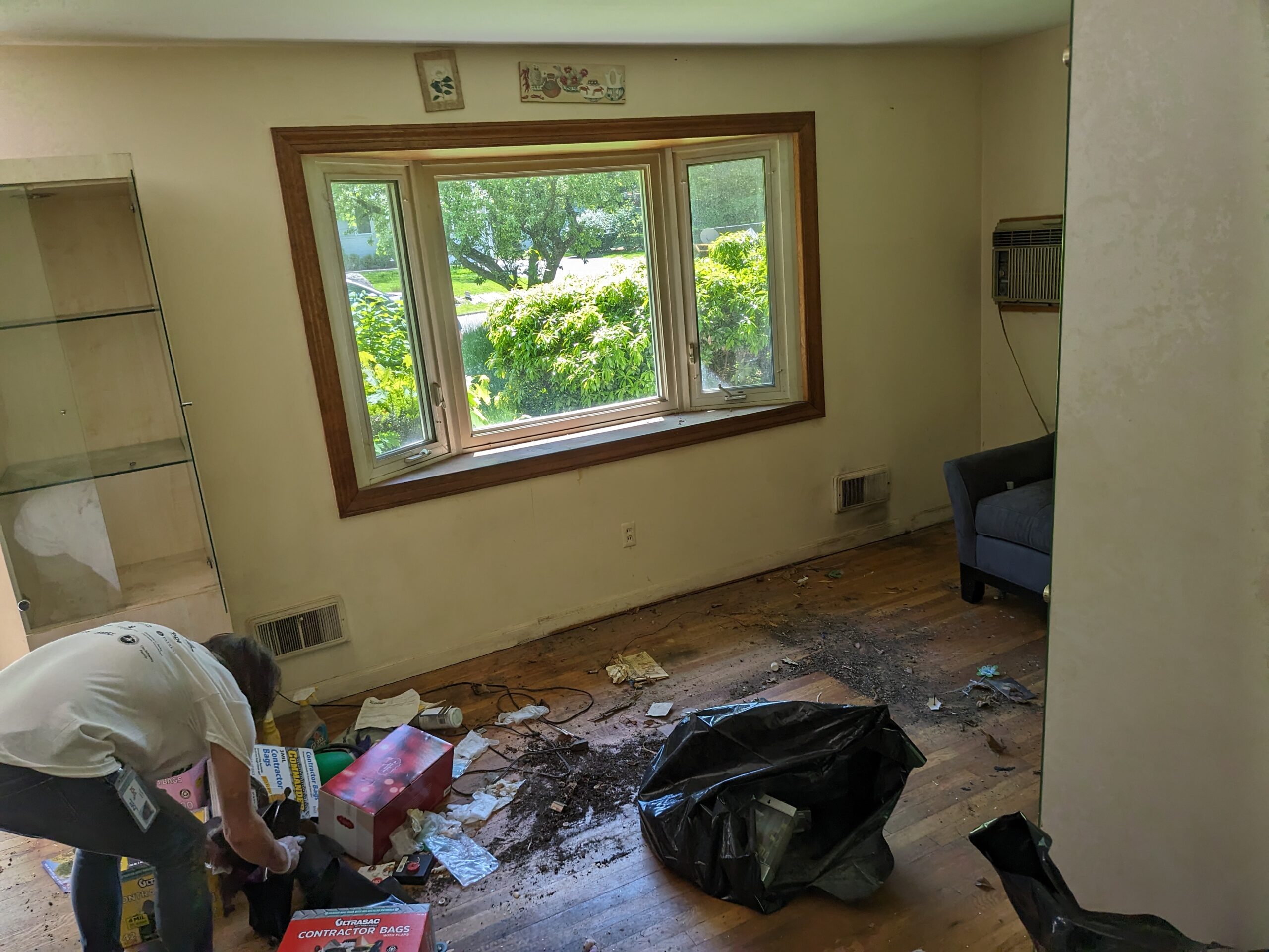 Interior of a house being cleaned